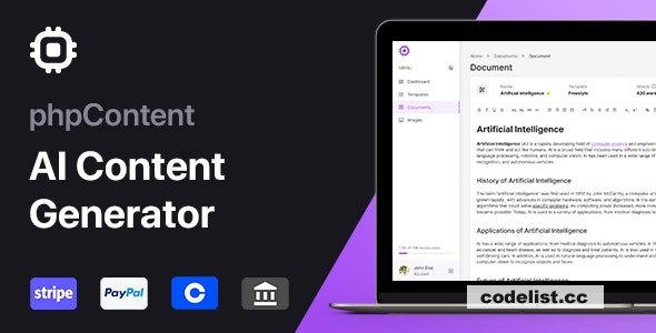 phpContent - AI Content Generator Platform (SaaS)